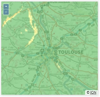 Carte de la région toulousaine verte